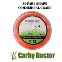 COMMERCIAL GRADE TRIMMER LINE FOR WHIPPER SNIPPER SQUARE 60M x 2.4mm 