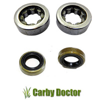 PAIR OF CRANKSHAFT BEARINGS WITH OIL SEALS FOR STIHL 066 MS660 CHAINSAWS