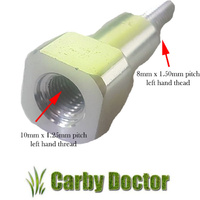 TRIMMER HEAD ARBOR FOR TRIMMERS 10MM x 1.25 PITCH FEMALE LEFT HAND THREAD