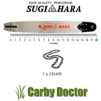 SUGIHARA 18" CHAINSAW JAPAN BAR TITAN CHAIN FOR STIHL MS390 MS360 MS440 MS660  3/8 063 66DL