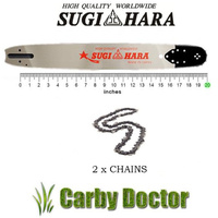 SUGIHARA 20" CHAINSAW JAPAN BAR 2 x TITAN CHAIN FOR STIHL MS390 MS360 MS440 MS660 3/8 063 72DL