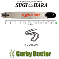 SUGIHARA 20" CHAINSAW JAPAN BAR 3 x TITAN CHAIN FOR STIHL MS390 MS360 MS440 MS660 3/8 063 72DL