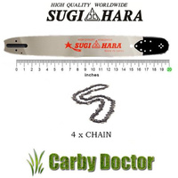 SUGIHARA 20" CHAINSAW JAPAN BAR 4 x TITAN CHAIN FOR STIHL MS390 MS360 MS440 MS660 3/8 063 72DL