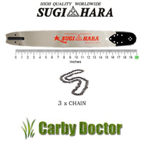 SUGIHARA 20" JAPAN BAR 3 x TITAN CHAIN FOR HUSQVARNA 66 272 268 365 372 CHAINSAW 3/8 058 72DL