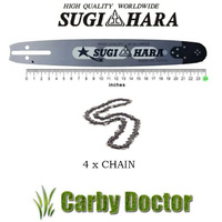 SUGIHARA 24"CHAINSAW JAPAN BAR 4 x TITAN CHAIN FOR HUSQVARNA 66 272 268 365 372 CHAINSAW 3/8 058 82DL