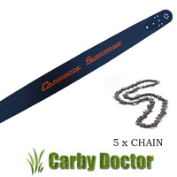 CANNON 24" CHAINSAW BAR 5 X TITAN CHAIN FOR STIHL MS390 MS360 MS440 MS660 CHAINSAW 3/8 063 84DL