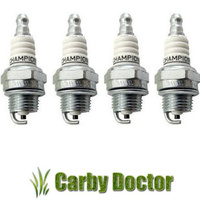 GENUINE CHAMPION CJ8 4 PACK SPARK PLUG FOR SELECTED MOWERS CHAINSAWS TRIMMERS