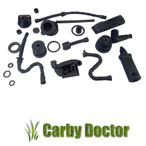 ENTIRE RUBBER SET KIT FOR STIHL 038 MS380 CHAINSAWS BUFFER INTAKE IMPULSE