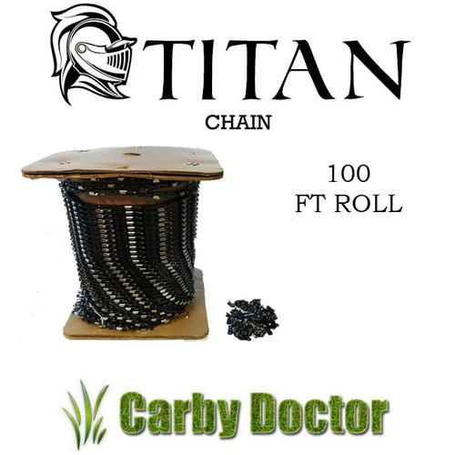100FT ROLL OF TITAN CHAINSAW CHAIN 3/8" .063" FULL CHISEL FOR STIHL