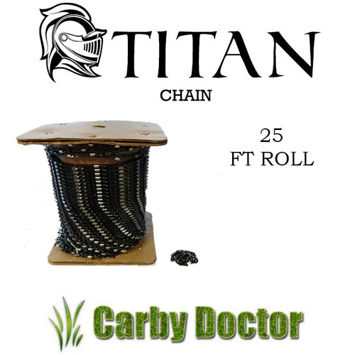25FT ROLL OF TITAN CHAINSAW CHAIN 1/4” .043" SEMI CHISEL