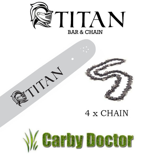 TITAN 18" BAR & 4 CHAIN COMBO 3/8" .063 66DL FOR STIHL CHAINSAW MS290 MS390 MS360 MS340