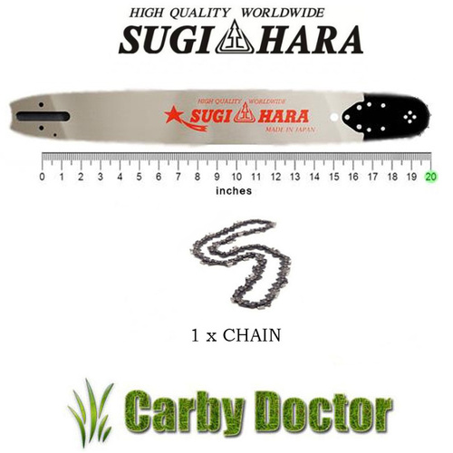 SUGIHARA 20" CHAINSAW JAPAN BAR TITAN CHAIN FOR STIHL MS390 MS360 MS440 MS660 3/8 063 72DL